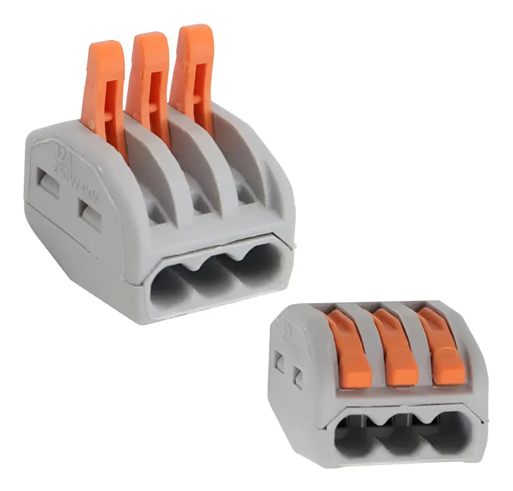 Conectores De Alavanca 3 Vias Pct-213 - Borne Rápido