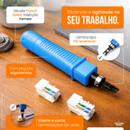 Alicate Punch Down RJ45 314B Para Keystone Com Ajuste de Pressão