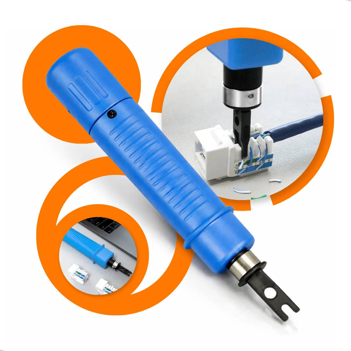 Alicate Punch Down RJ45 314B Para Keystone Com Ajuste de Pressão
