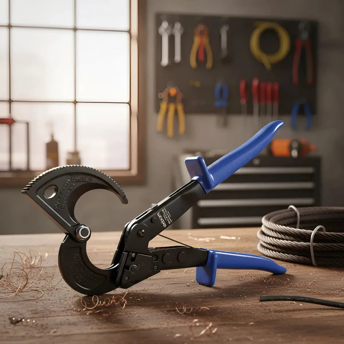 Cortador De Cabos Tipo Tesoura Com Catraca Até 240mm