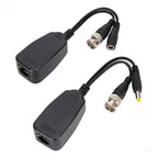 Power Video Balun Par Conector Alimentação Rj45 P/ Bnc 8mp