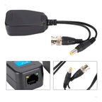 Power Video Balun Par Conector Alimentação Rj45 P/ Bnc 8mp
