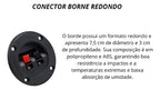 Conectores Borne Redondo 1v Pressão 5,4cm Preto
