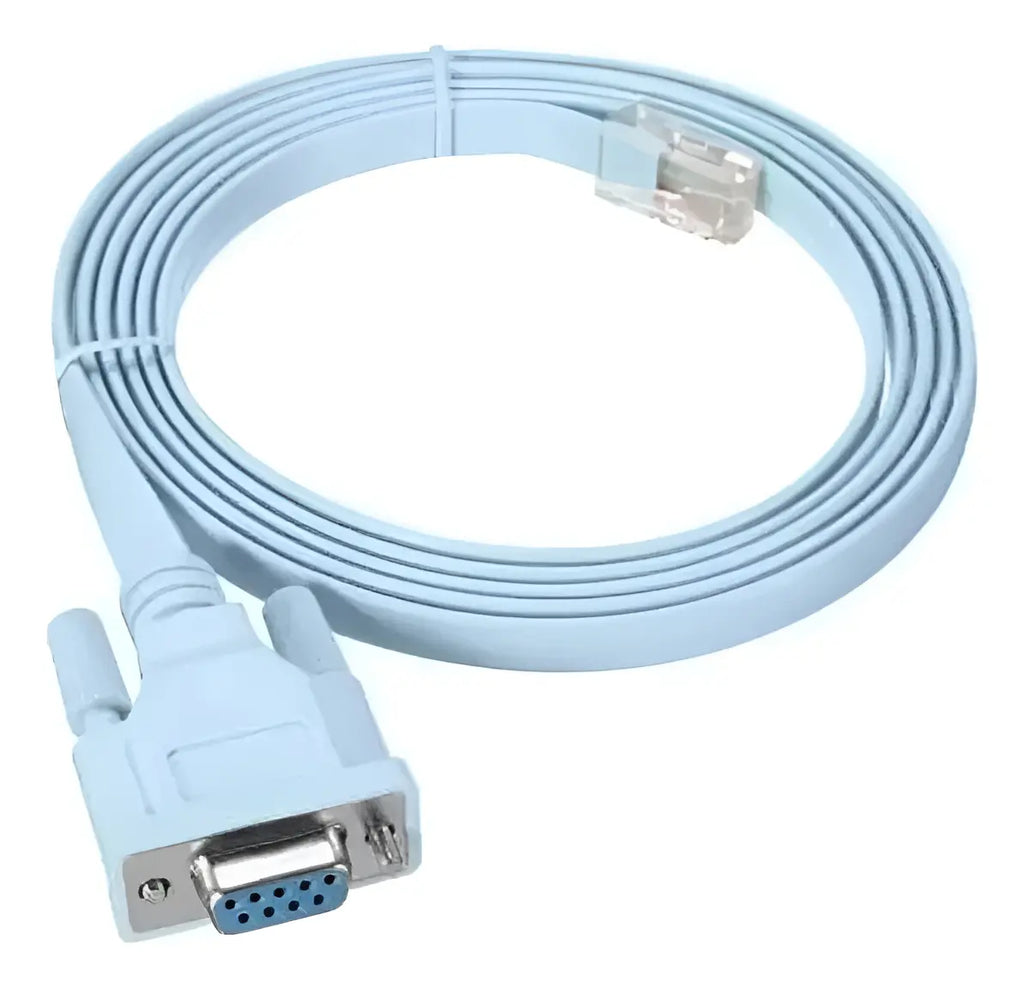 Cabo Console Serial Db9 Fêmea X Rj45 Macho 1,8m Configuração Rede