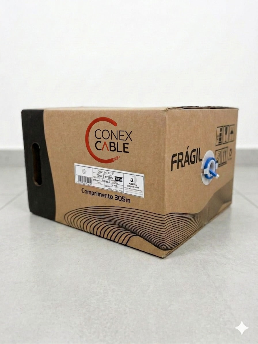 Cabo De Rede Cat5e Azul 305m Conex Cable