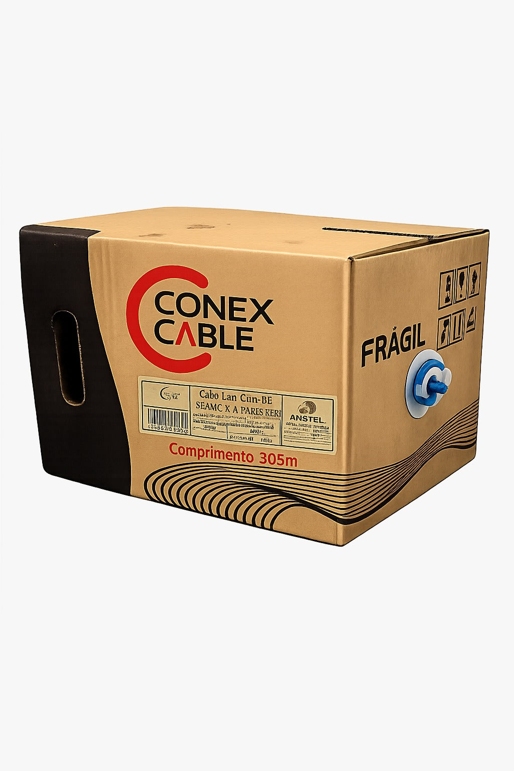 Cabo De Rede Cat5e Azul 305m Conex Cable