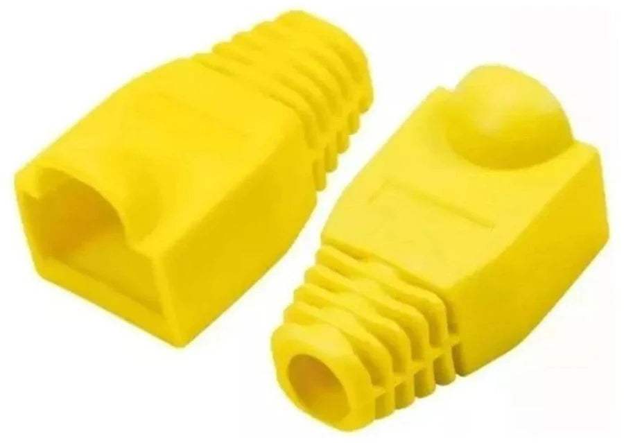 Capa Protetora Rj4 Cat5e / Cat6 Macho Amarelo