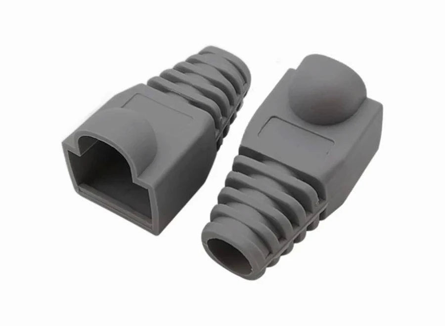 Capa Protetora Rj4 Cat5e / Cat6 Macho Cinza
