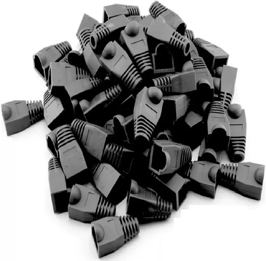 Capa Protetora Rj4 Cat5e / Cat6 Macho Preto