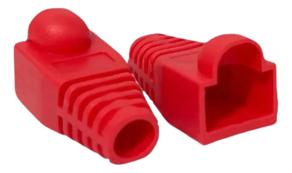 Capa Protetora Rj4 Cat5e / Cat6 Macho Vermelho