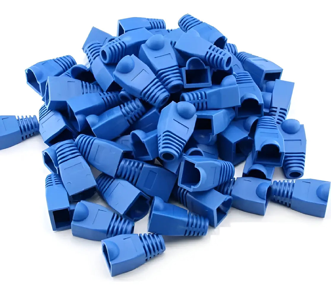 Capa Protetora Rj4 Cat5e / Cat6 Macho Azul