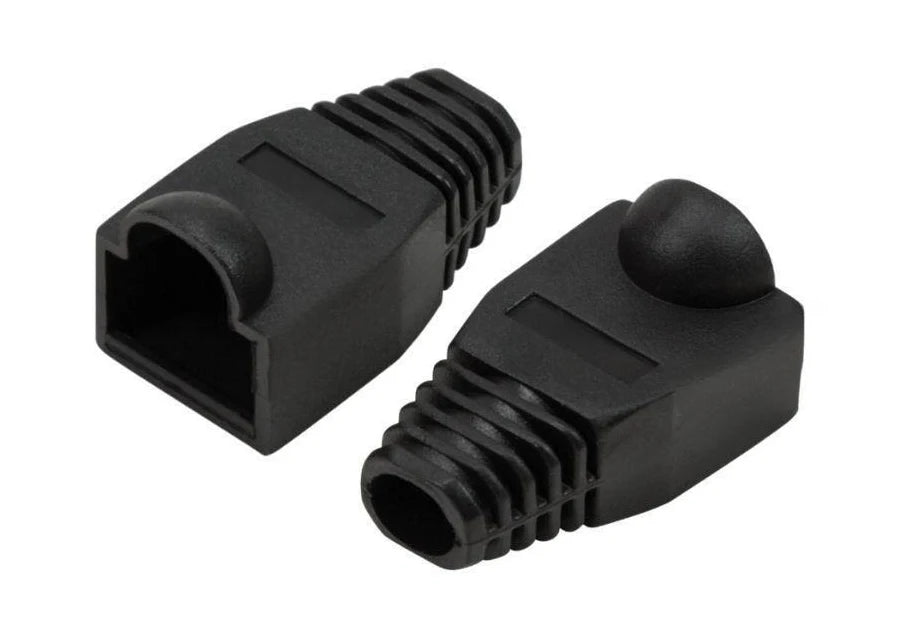 Capa Protetora Rj4 Cat5e / Cat6 Macho Preto