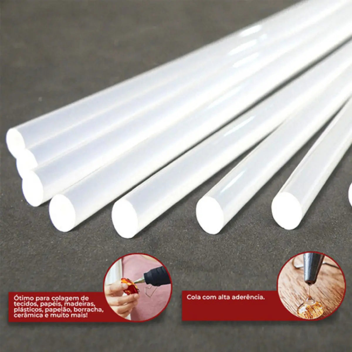 Bastão Cola Quente Rendicolla 11mm Transparente Pacote 1kg  Branco