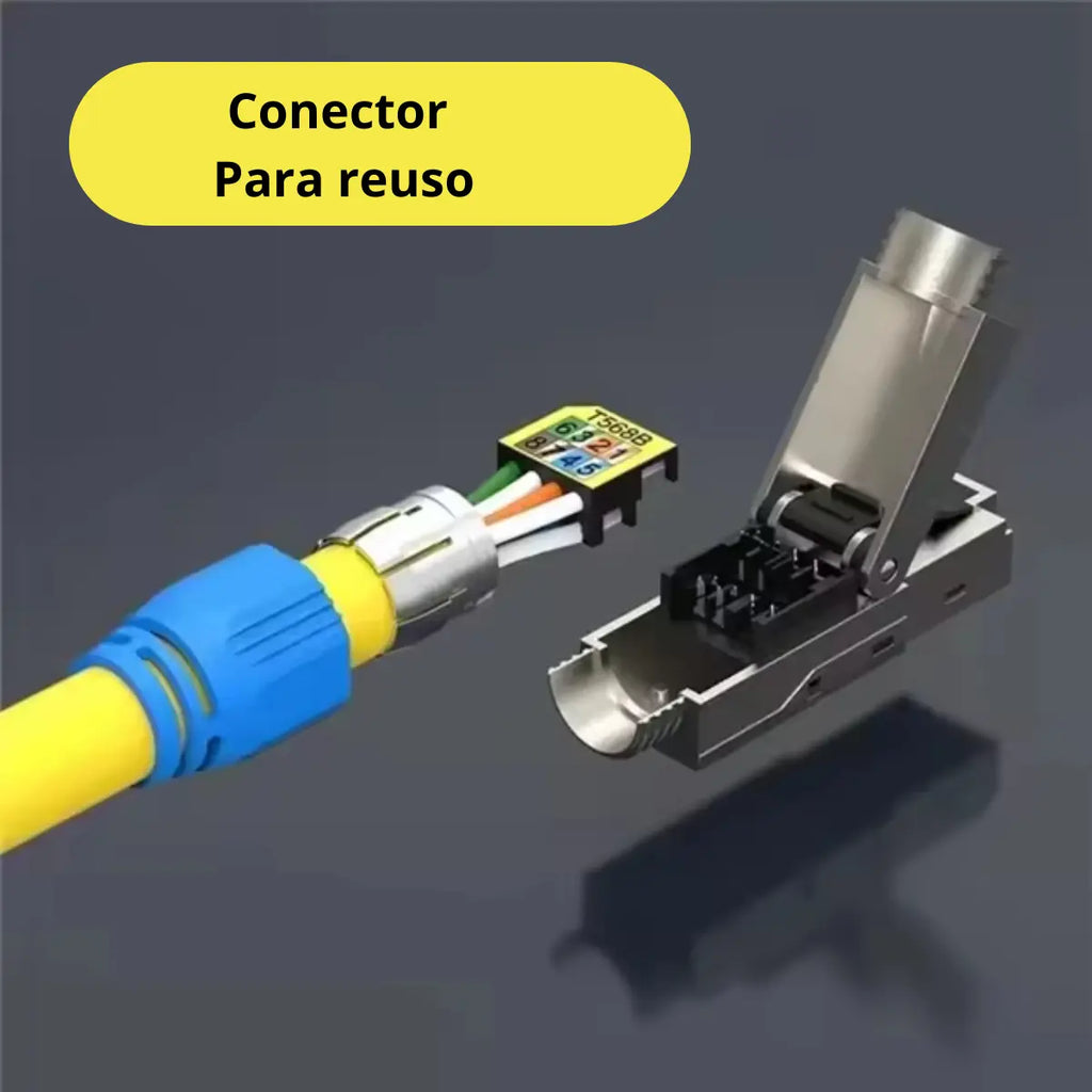 Conector Rj45 Cat8/cat7 Stp Blindado 40gb 2000mhz