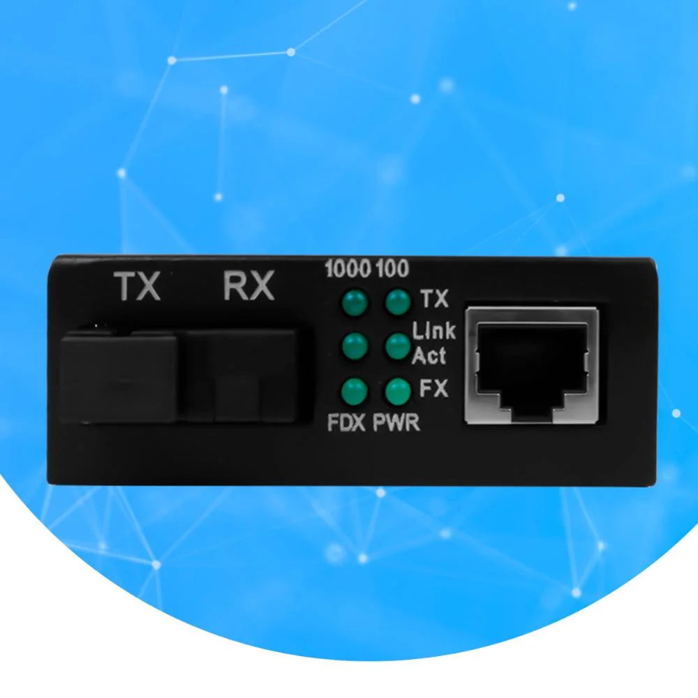 Conversor Mídia Fibra Óptica Par A+b Gigabit 1000 Mbps Rj 45