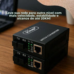 Conversor Mídia Fibra Óptica Par A+b Gigabit 1000 Mbps Rj 45