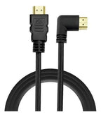 Cabo HDMI 1.8m 90 Graus Conector ouro preto