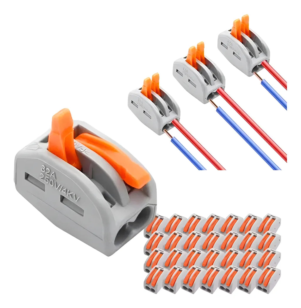 Conectores De Alavanca 2 Vias Pct-212 - Borne Rapido