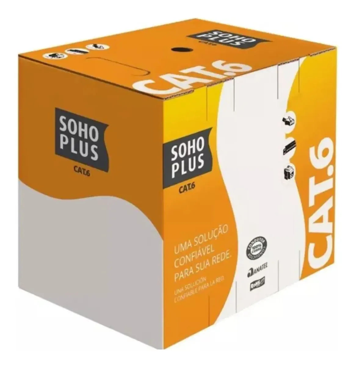 Cabo De Rede Cat6 Furukawa Sohoplus Cinza Por Metro