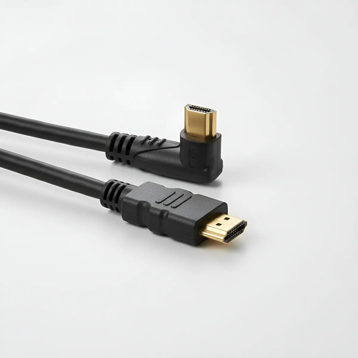 Cabo HDMI 5m 90 Graus Conector ouro preto