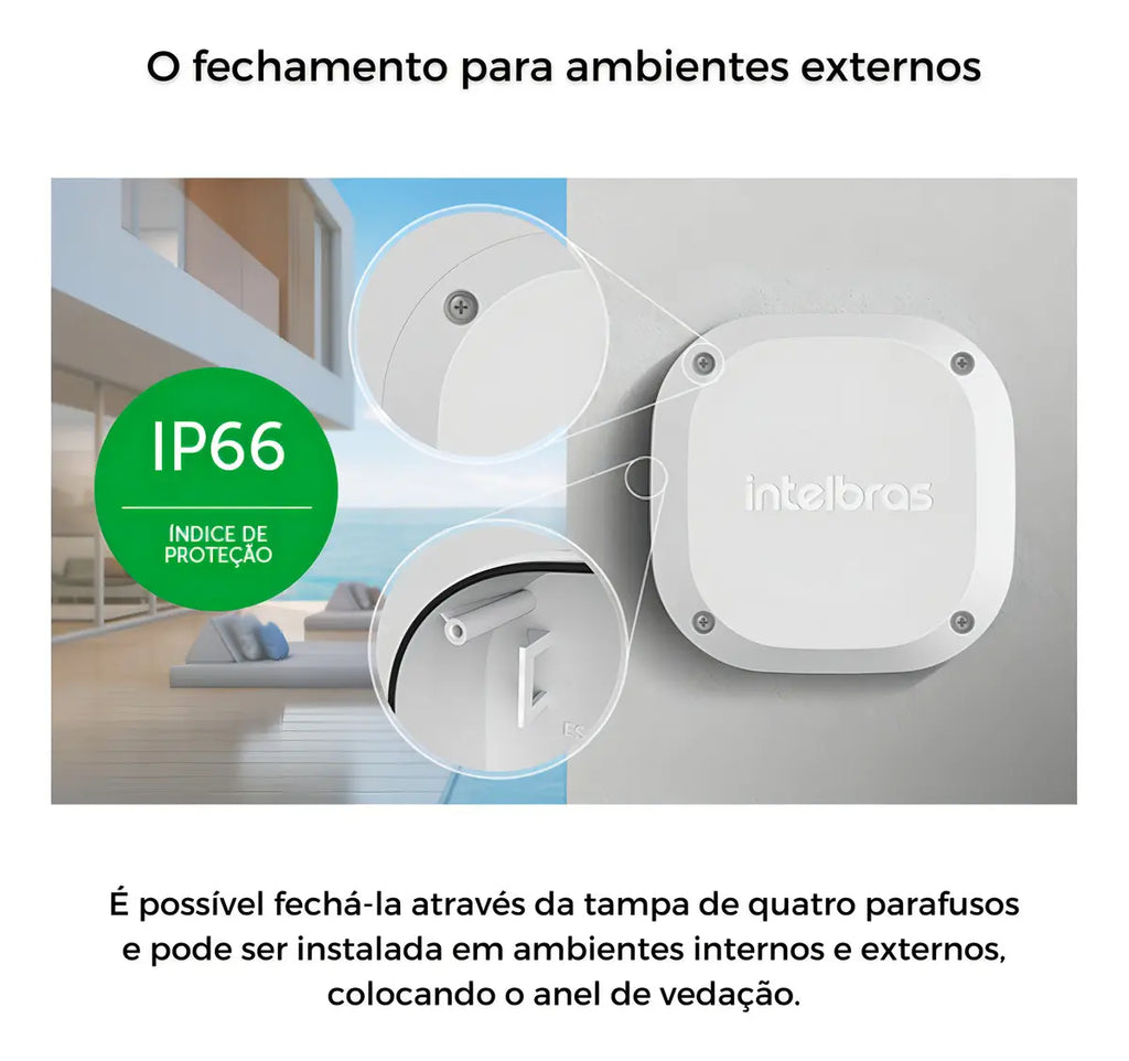Caixa De Passagem Externa Para Cftv Vbox 1100e Intelbras Cor Branco