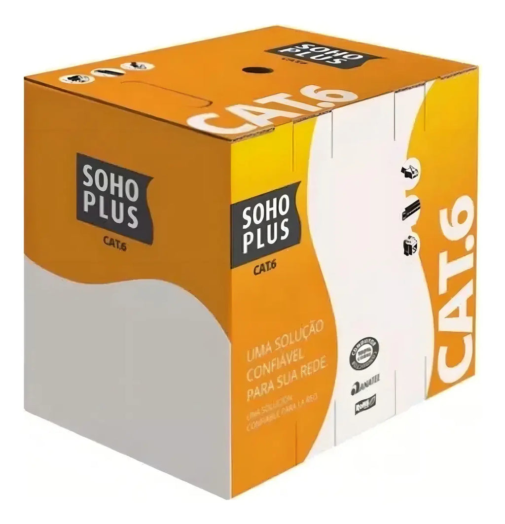 Cabo De Rede Cat6 Furukawa Sohoplus Vermelho Por Metro