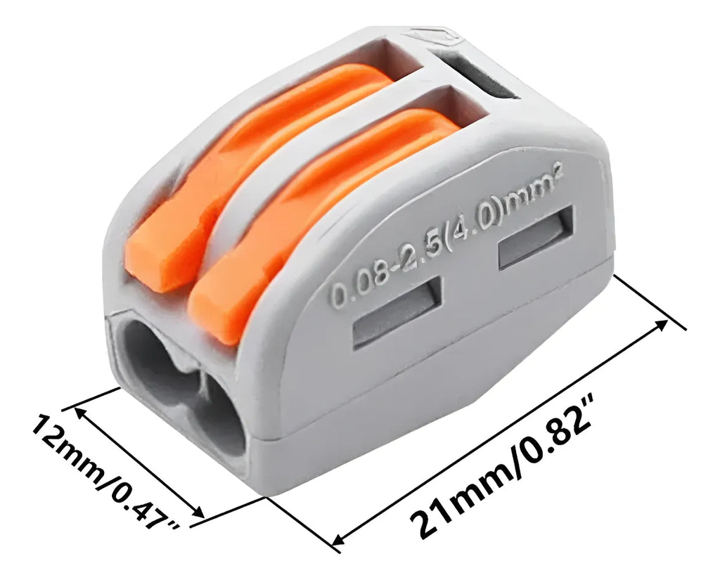 Conectores De Alavanca 2 Vias Pct-212 - Borne Rapido