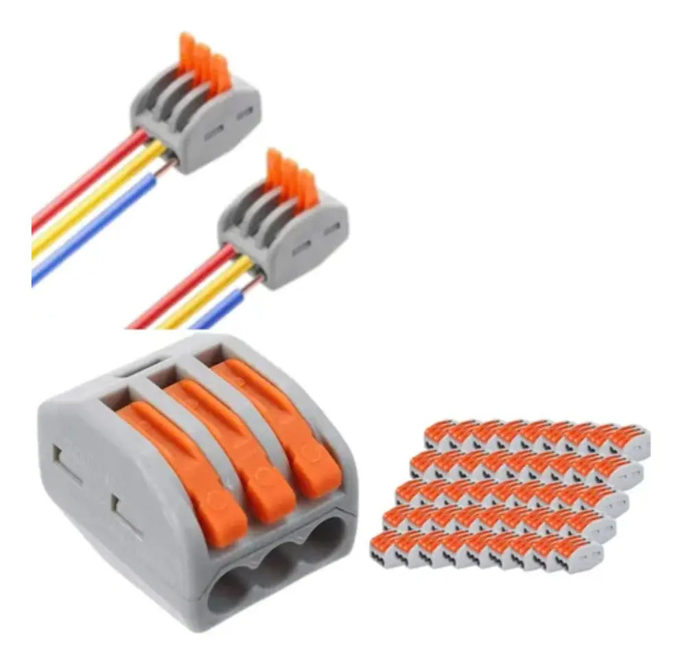 Conectores De Alavanca 3 Vias Pct-213 - Borne Rápido