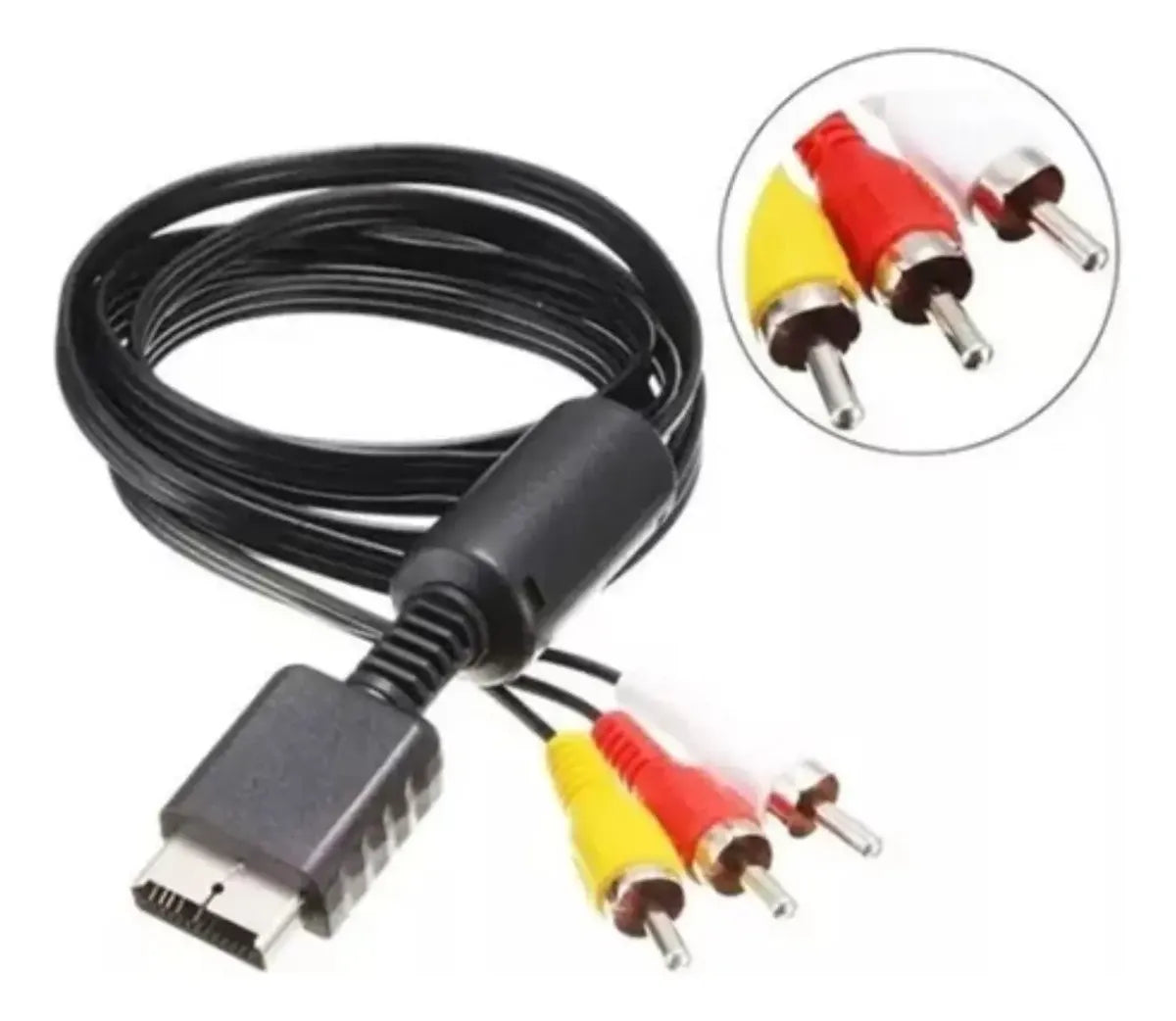 Cabo Audio E Video Rca C/filtro Para Playstation,ps1,ps2,ps3
