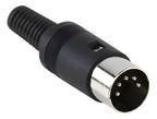 Plug Conector Din 5 Pinos Macho 180 Graus P/fontes