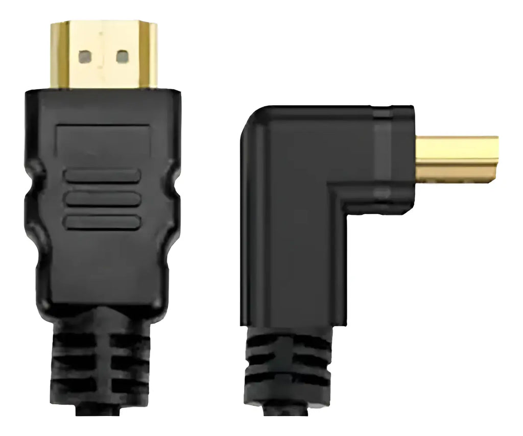 Cabo HDMI 5m 90 Graus Conector ouro preto