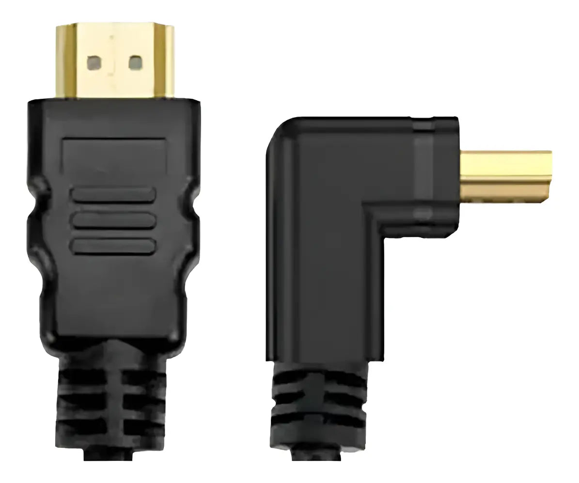 Cabo HDMI 5m 90 Graus Conector ouro preto