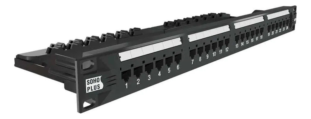 Patch Panel 24portas Cat5e T568A/B Soho Plus Furukawa
