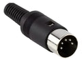 Plug Conector Din 5 Pinos Macho 180 Graus P/fontes