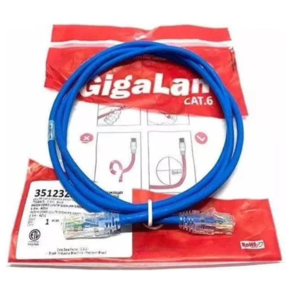 Patch Cord Gigalan Cat6 - 1,5m Azul Furukawa