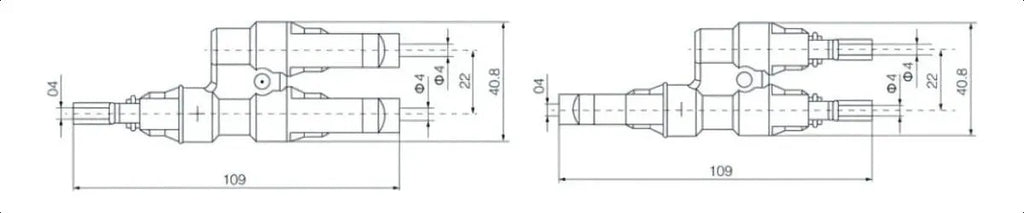 Conector Mc4 2 Vias Tipo Y Par Macho E Femea S/solar