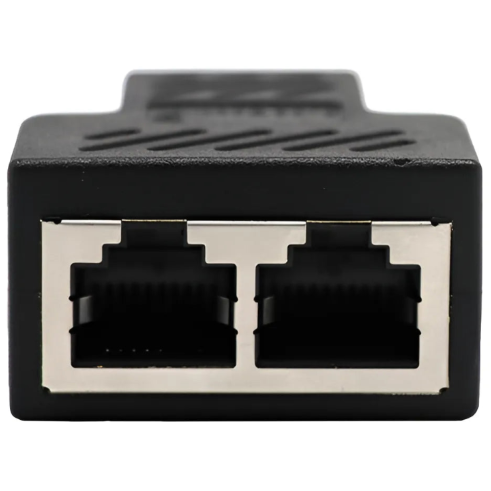 Adaptador RJ45 Rede 1x2 Fêmea para Fêmea Blindado