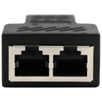 Adaptador RJ45 Rede 1x2 Fêmea para Fêmea Blindado