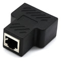 Adaptador RJ45 Rede 1x2 Fêmea para Fêmea Blindado