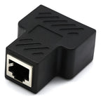 Adaptador RJ45 Rede 1x2 Fêmea para Fêmea Blindado