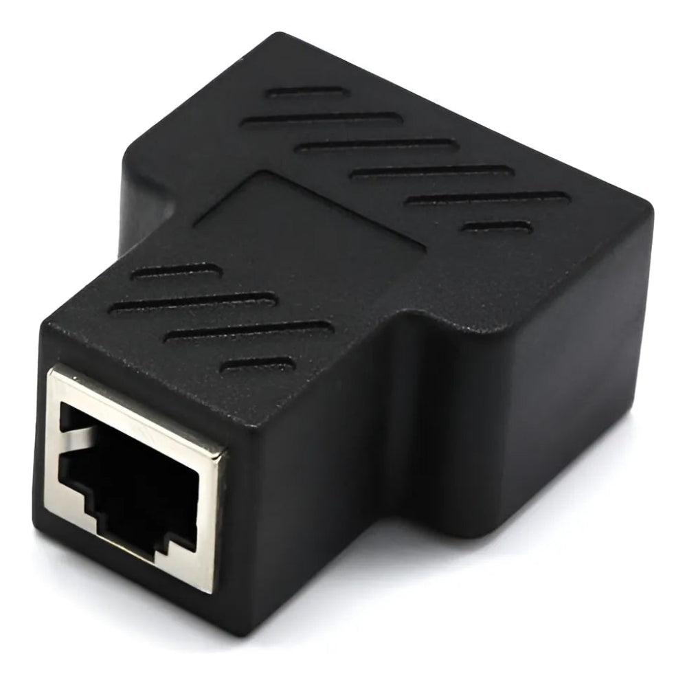 Adaptador RJ45 Rede 1x2 Fêmea para Fêmea Blindado
