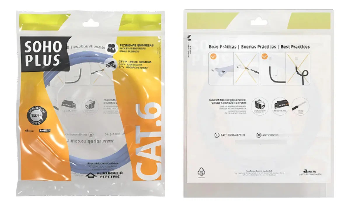 Patch Cord Utp Cat6 Cmx 2.5m Azul Soho Plus Furukawa
