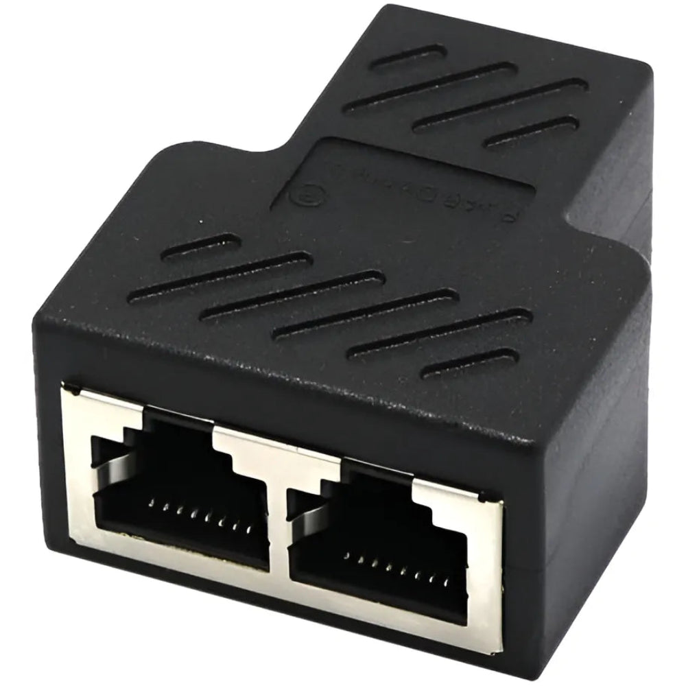 Adaptador RJ45 Rede 1x2 Fêmea para Fêmea Blindado