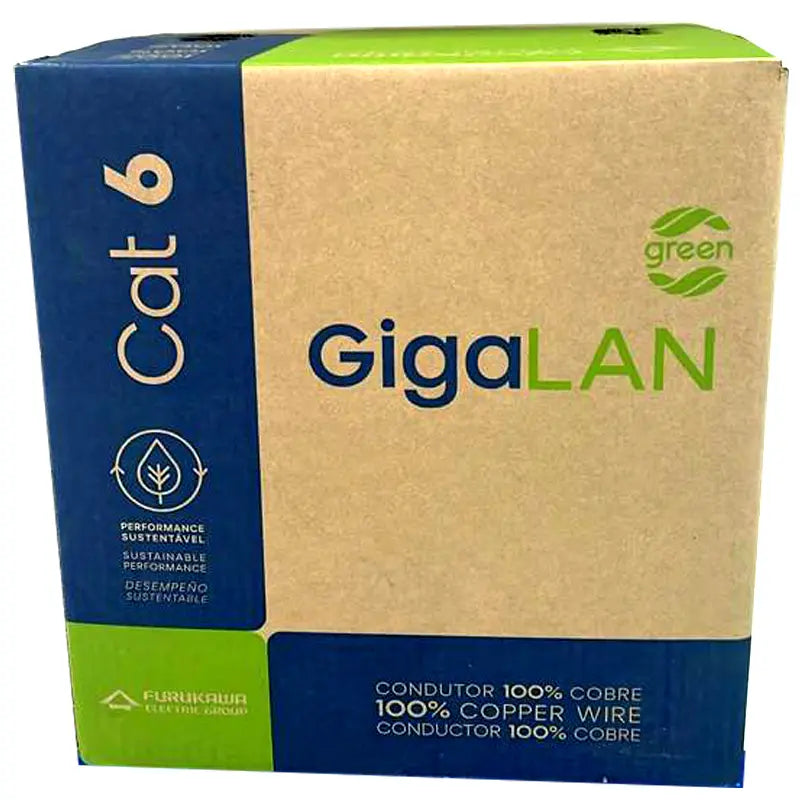 Caixa Cabo De Rede Cat6 Gigalan Lszh Furukawa Verde 305m