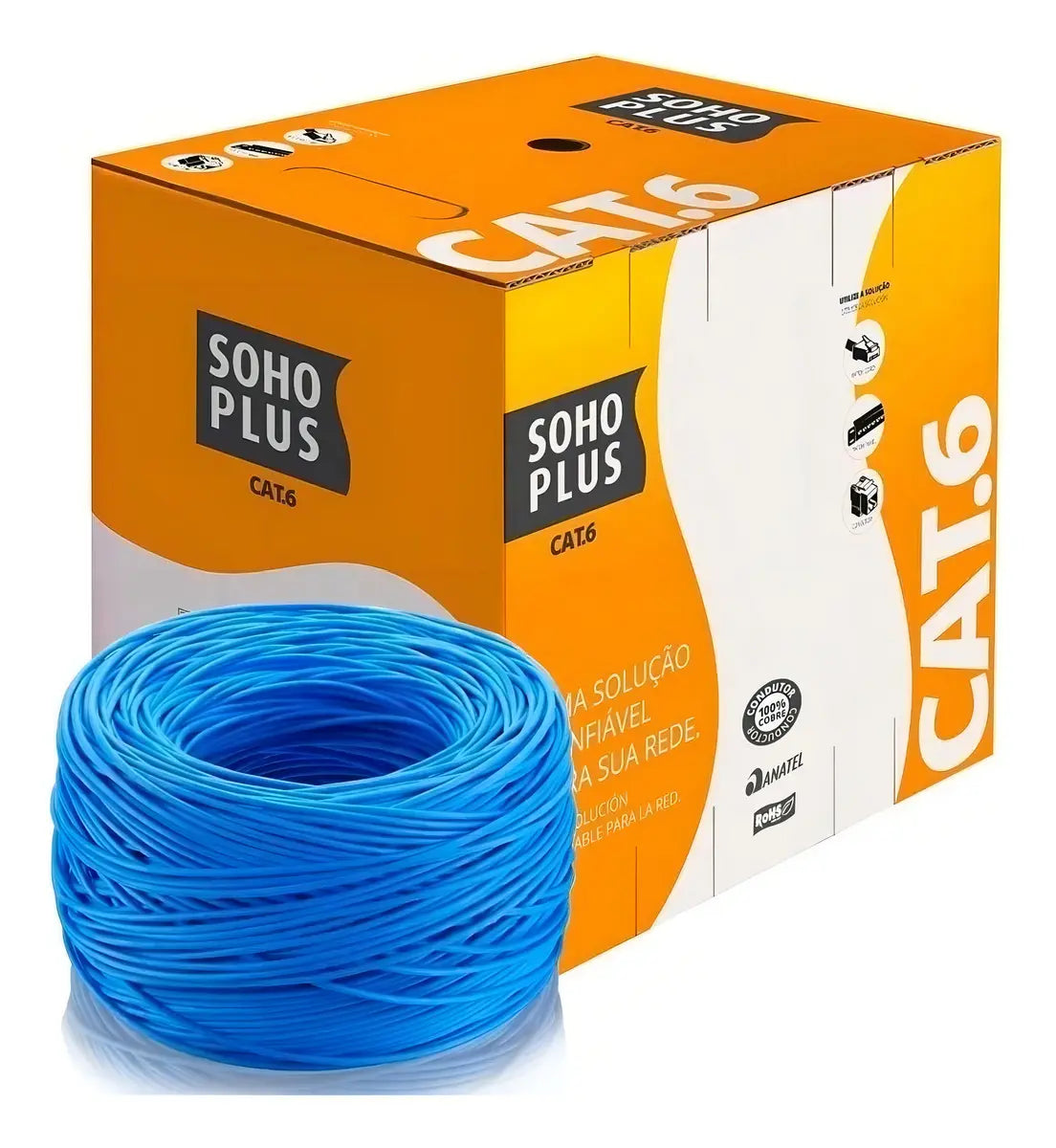 Cabo De Rede Cat6 Furukawa Sohoplus Azul Por Metro