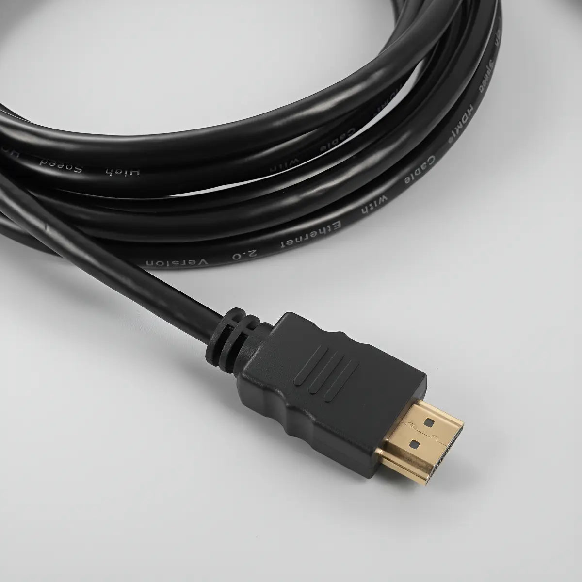 Cabo HDMI 3m 90 Graus Conector ouro preto