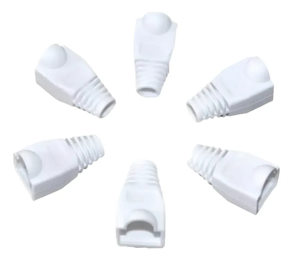 Capa Protetora Rj4 Cat5e / Cat6 Macho Branco