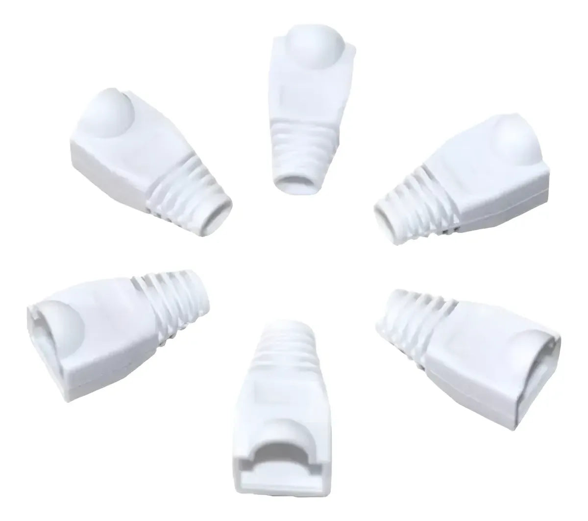 Capa Protetora Rj4 Cat5e / Cat6 Macho Branco