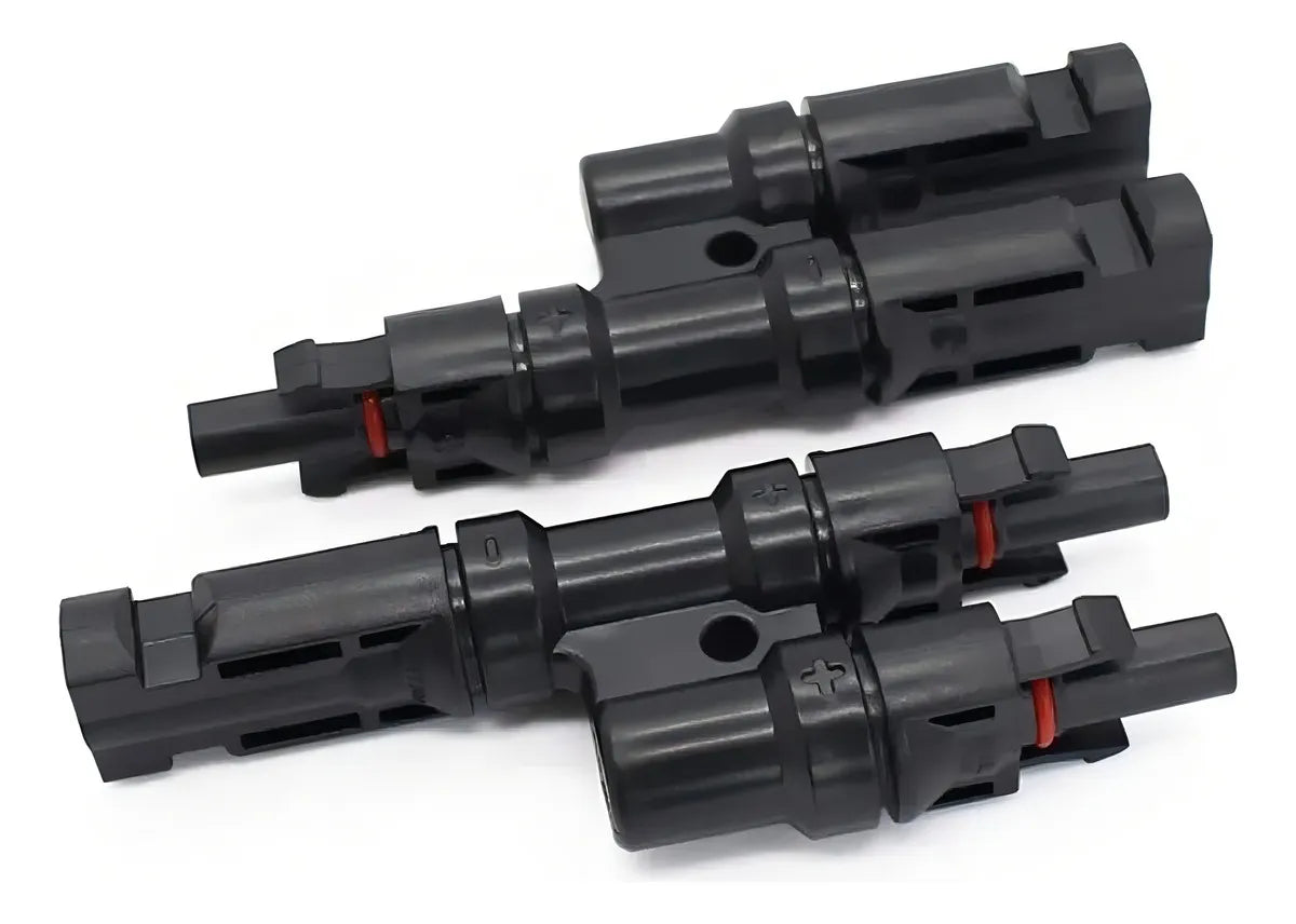 Conector Mc4 2 Vias Tipo Y Par Macho E Femea S/solar