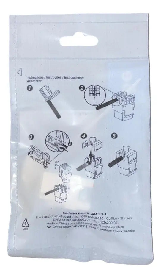 Keystone Cat5e Conector Rj-45 Fêmea Multilan Furukawa
